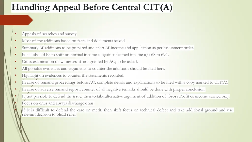handling appeal before central cit a