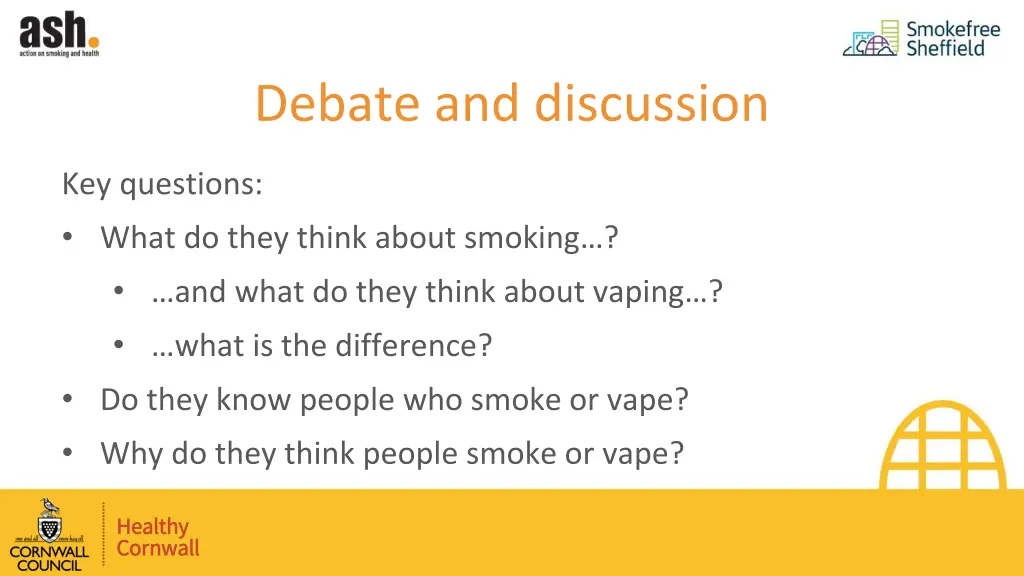 debate and discussion
