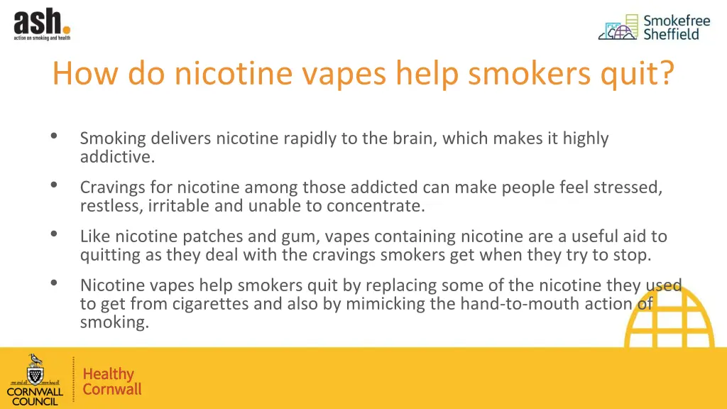 how do nicotine vapes help smokers quit
