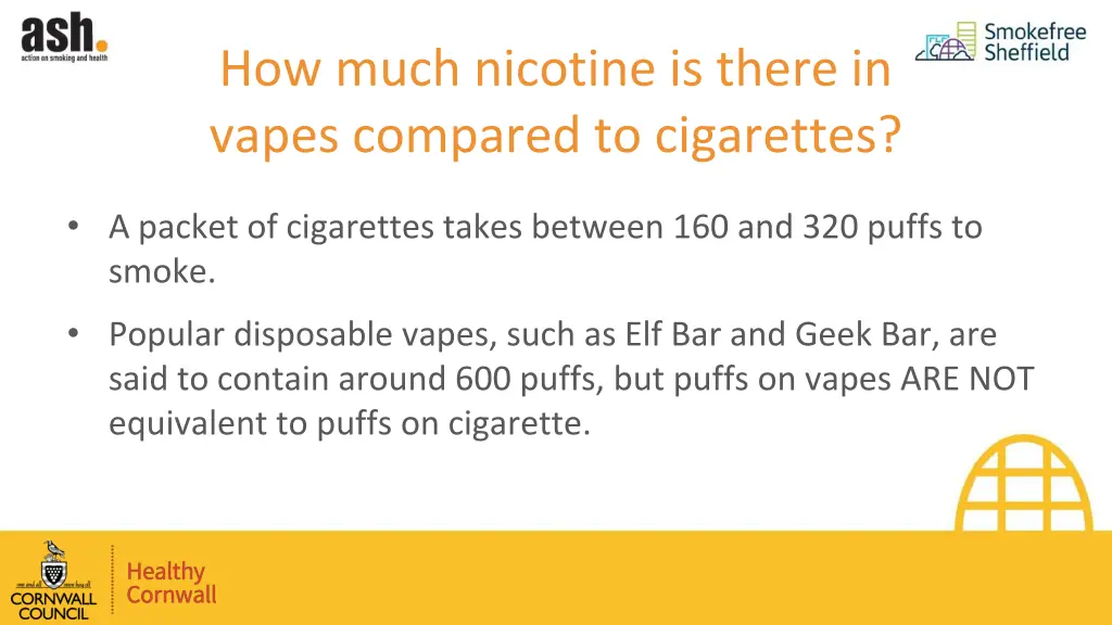 how much nicotine is there in vapes compared 1