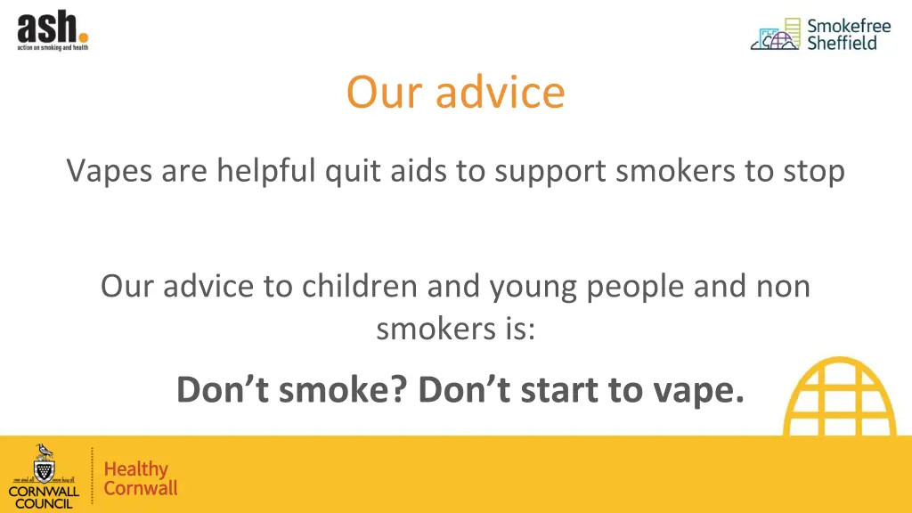 our advice