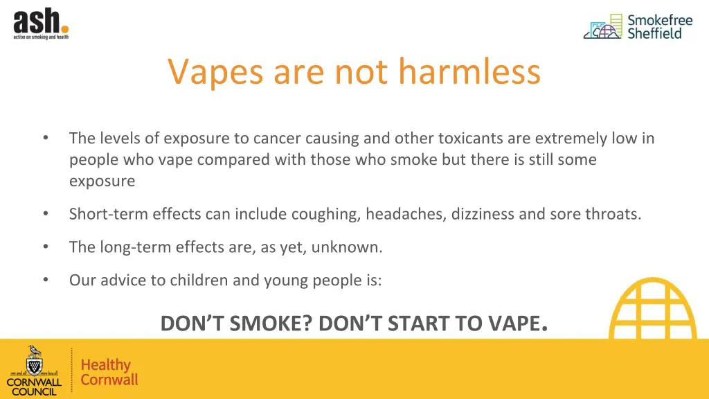 vapes are not harmless