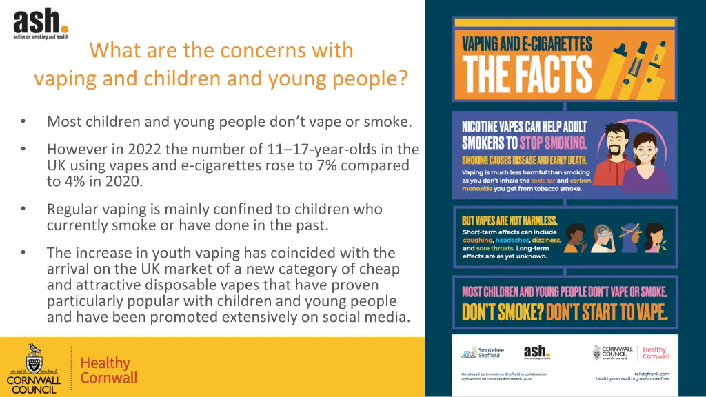 what are the concerns with vaping and children