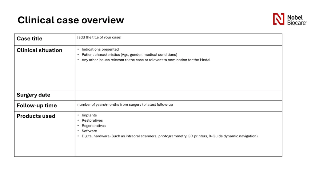 clinical case overview