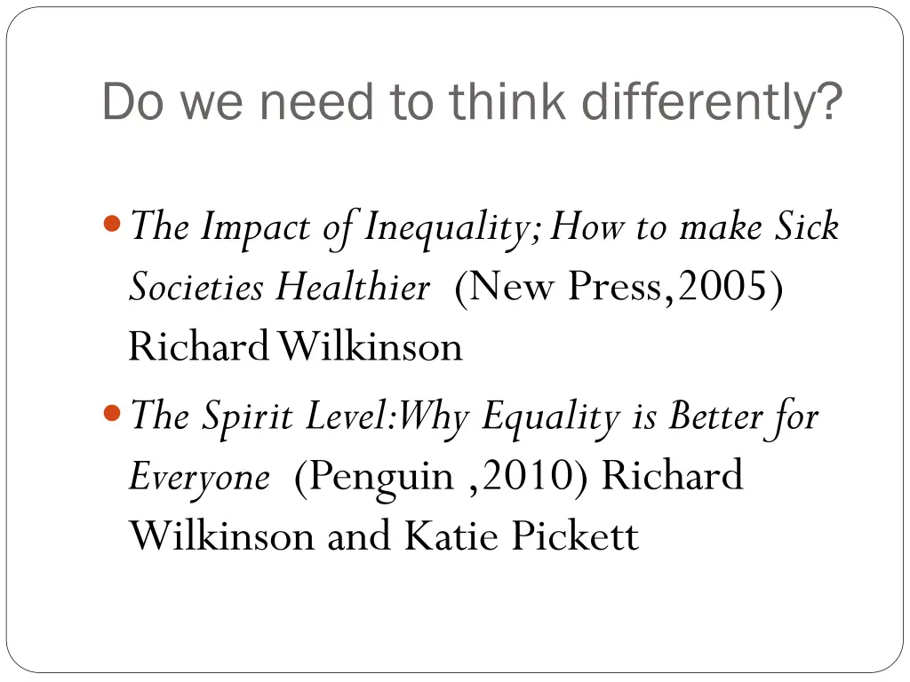 do we need to think differently