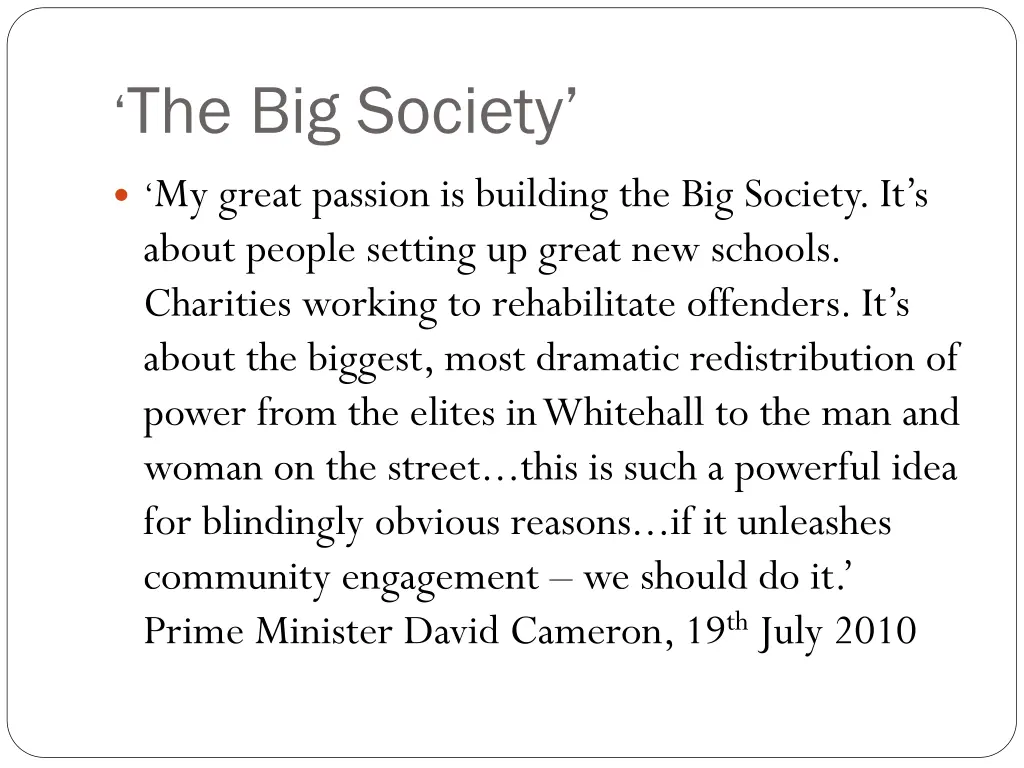 the big society