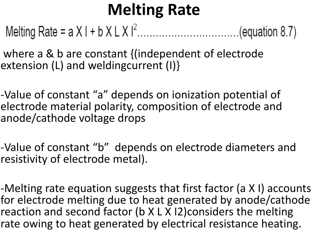 melting rate 1