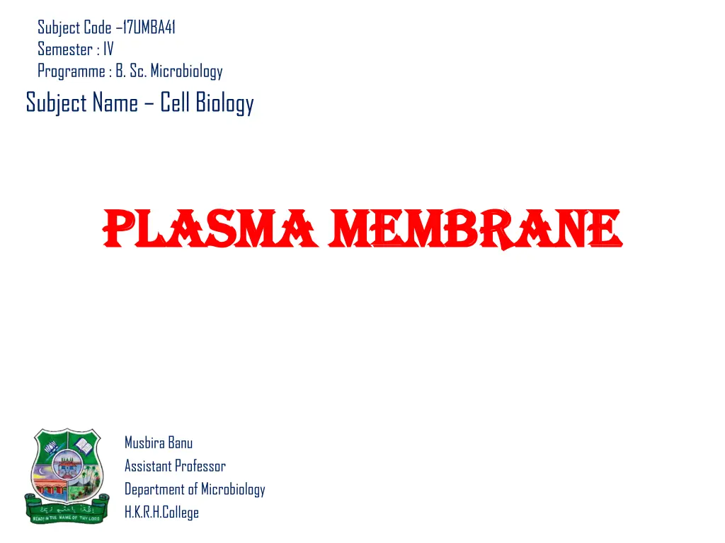 subject code 17umba41 semester iv programme