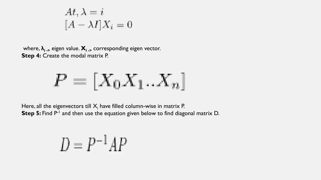 where i eigen value x i corresponding eigen