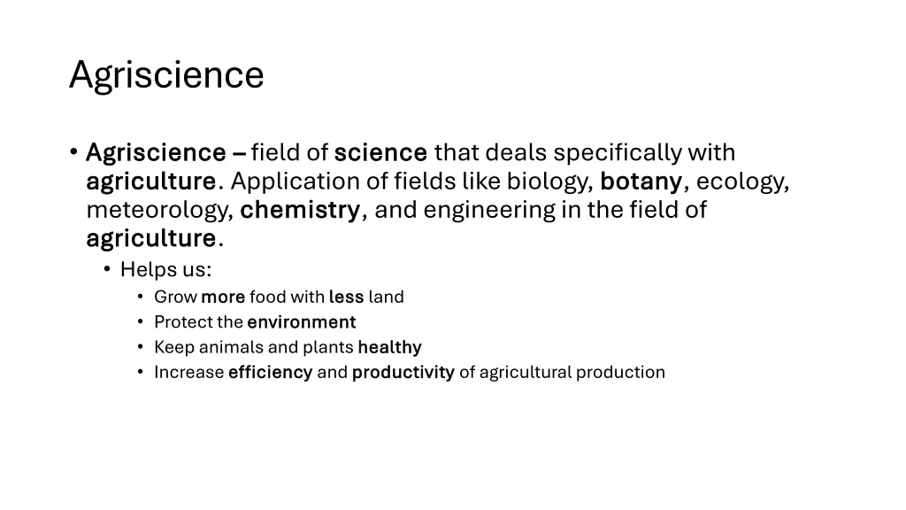 agriscience