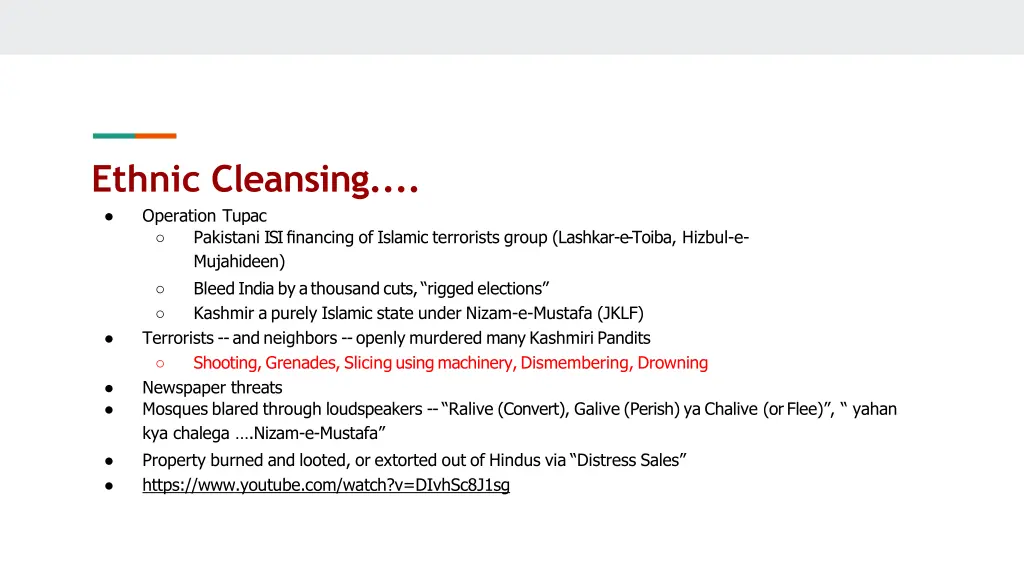 ethnic cleansing operation tupac pakistani
