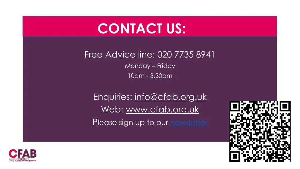 contact us