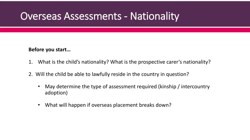 overseas assessments overseas assessments