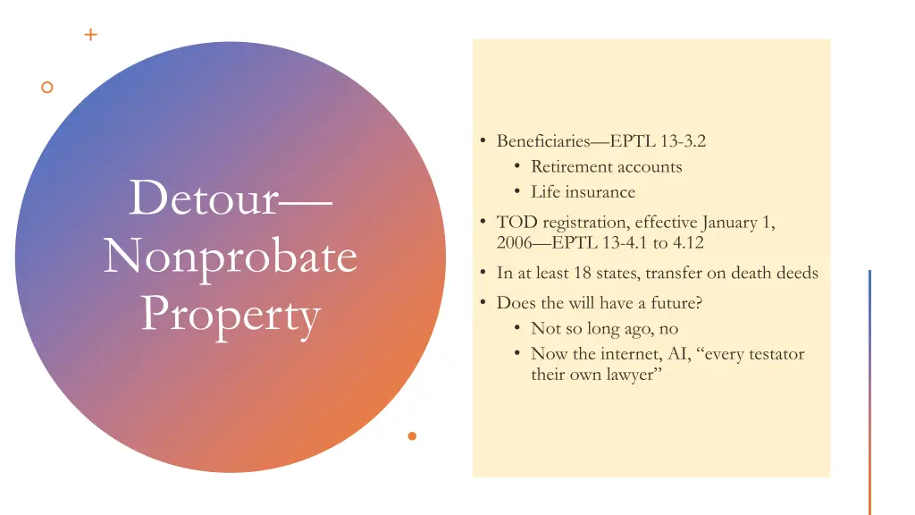 detour nonprobate property