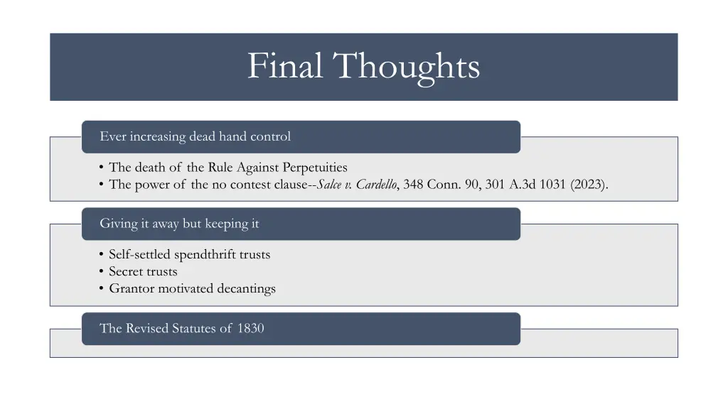 final thoughts
