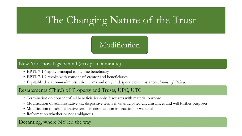 the changing nature of the trust 3