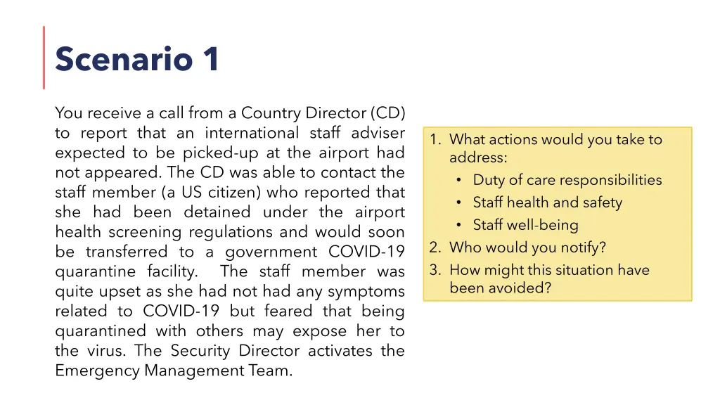scenario 1