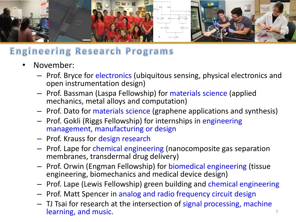 engineering research programs