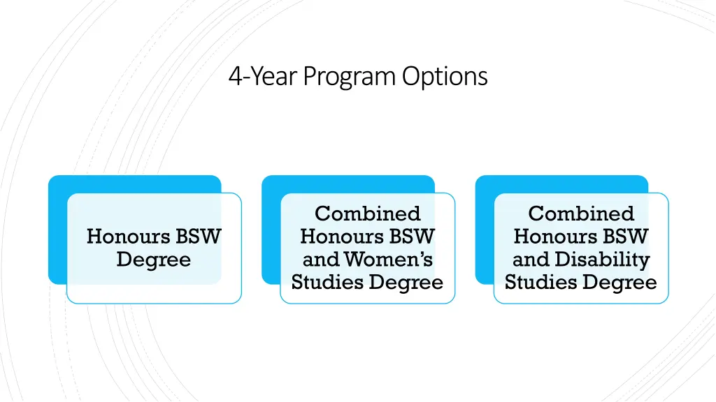 4 year program options