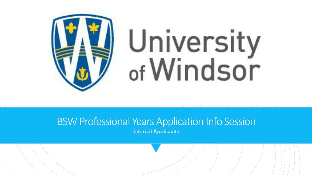 bsw professional years application info session