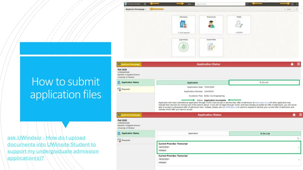 how to submit application files