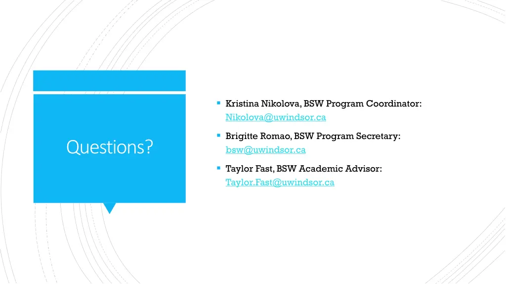 kristina nikolova bsw program coordinator