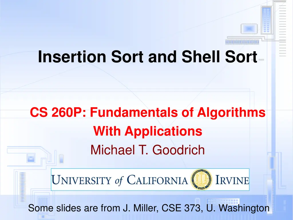 insertion sort and shell sort