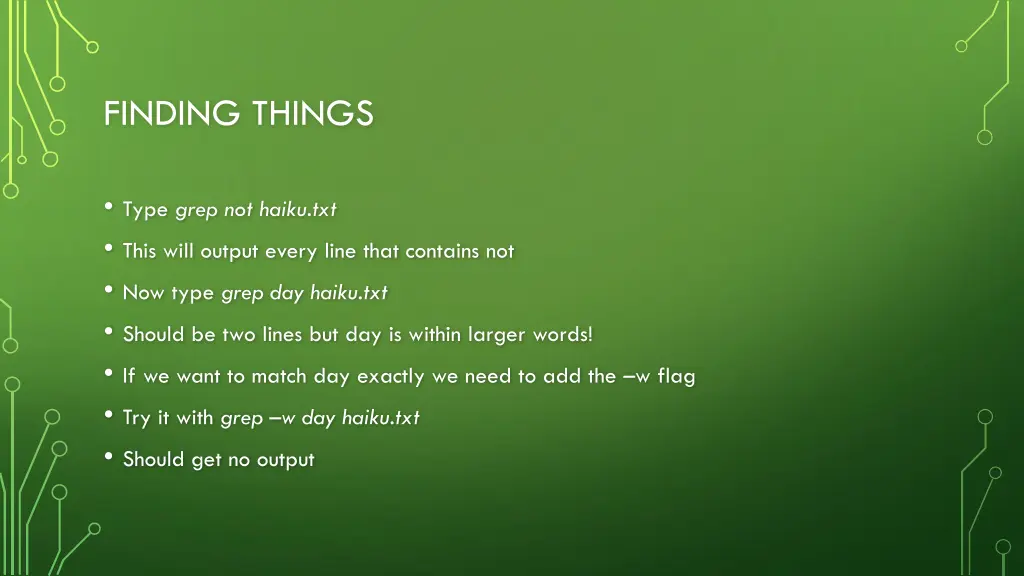 finding things 1