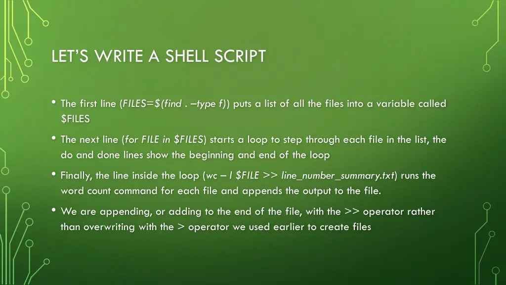 let s write a shell script 3