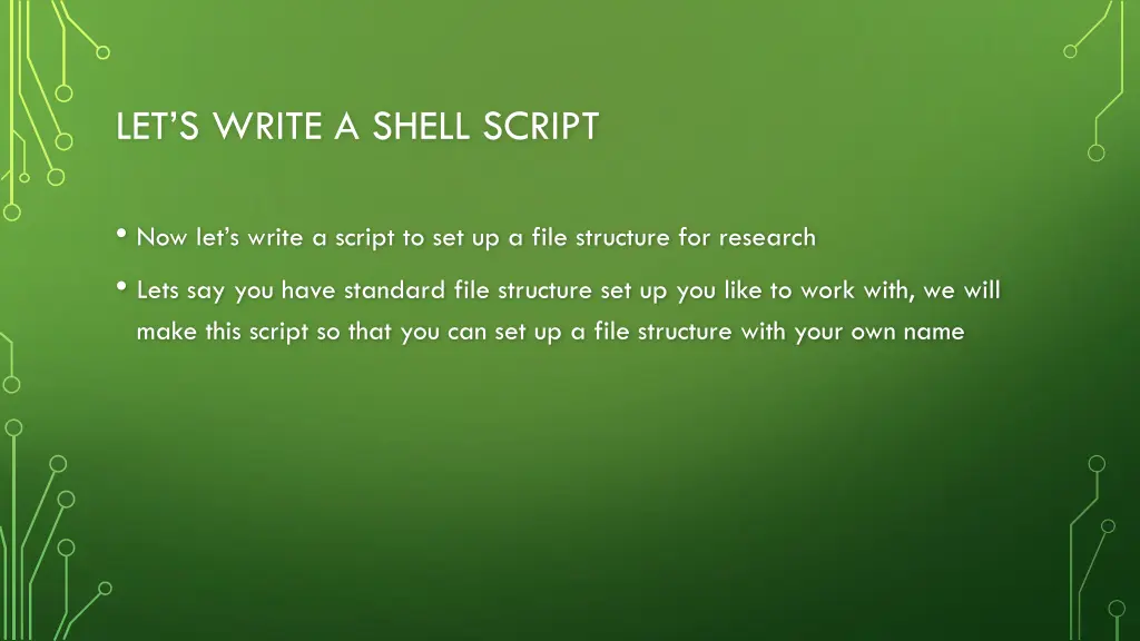 let s write a shell script 4
