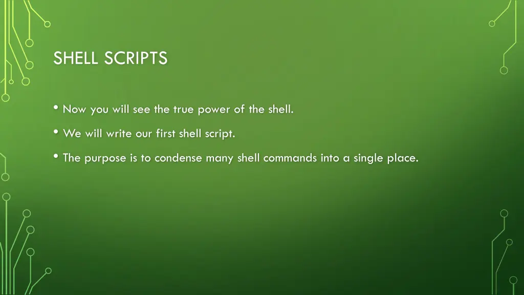 shell scripts