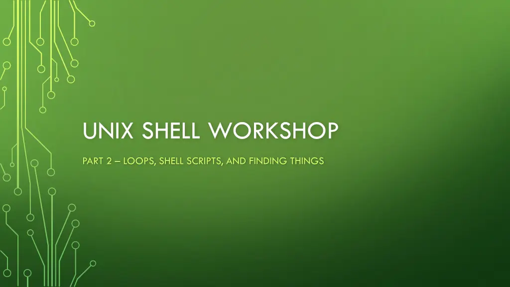 unix shell workshop