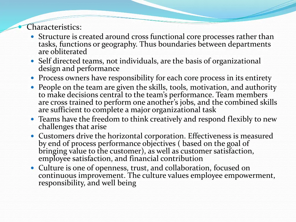 characteristics structure is created around cross