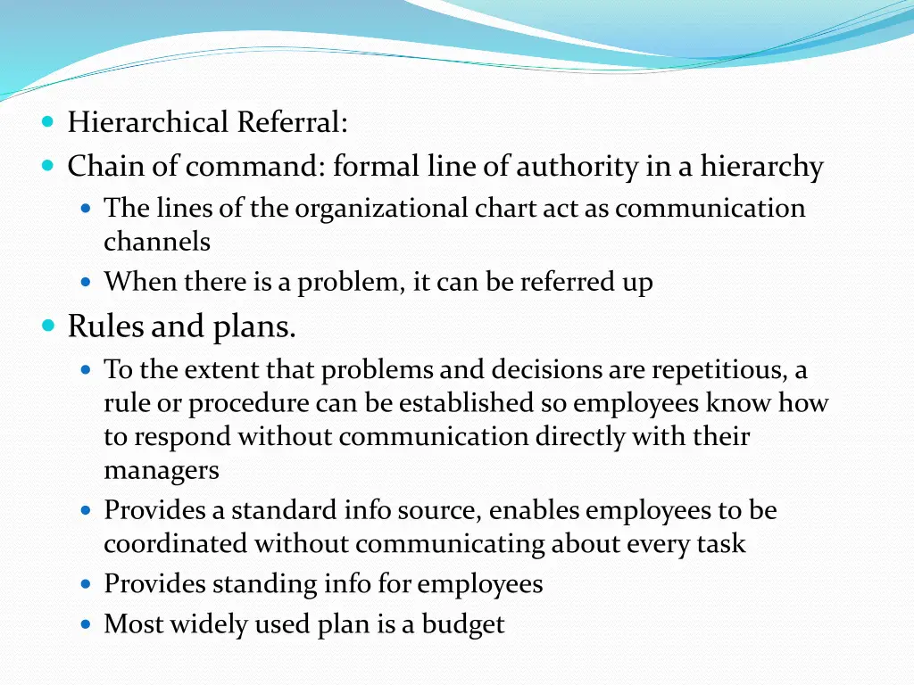 hierarchical referral chain of command formal