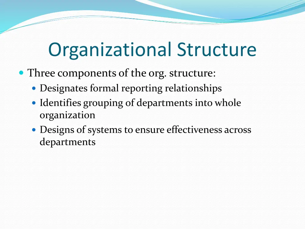 organizational structure