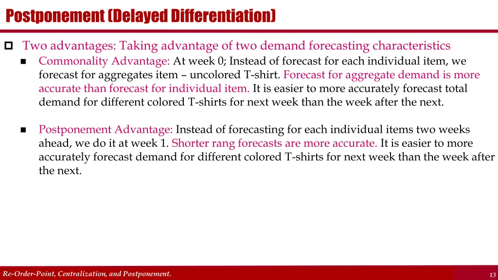 postponement delayed differentiation 1