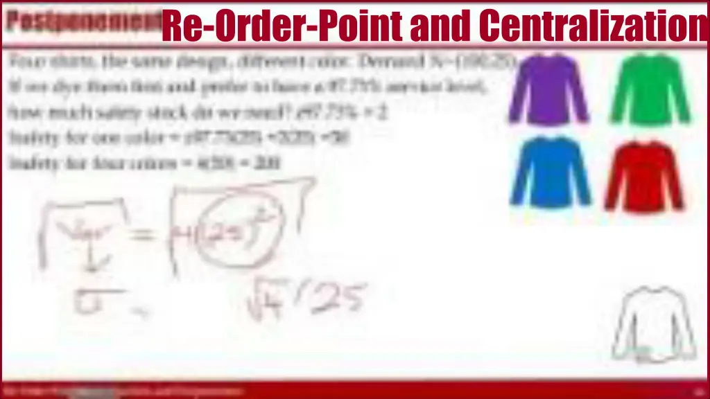 re order point and centralization re order point