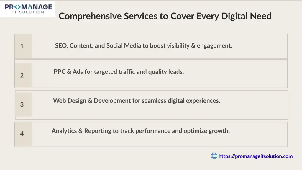 comprehensive services to cover every digital need