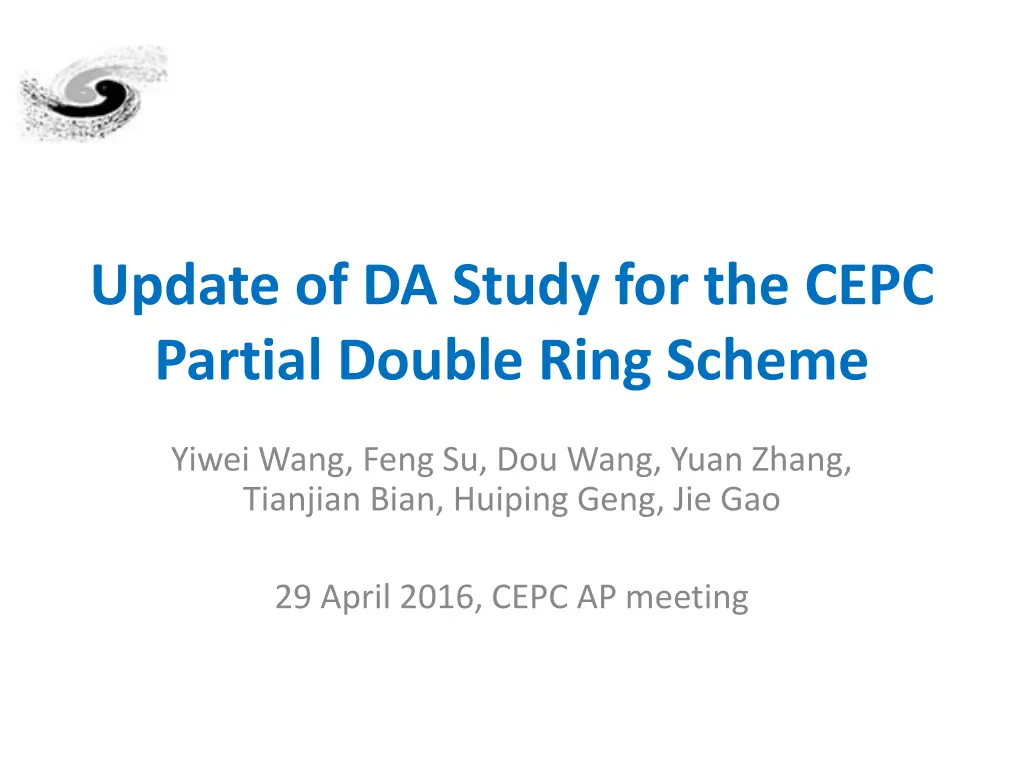 update of da study for the cepc partial double