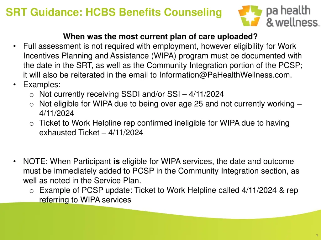 srt guidance hcbs benefits counseling 1