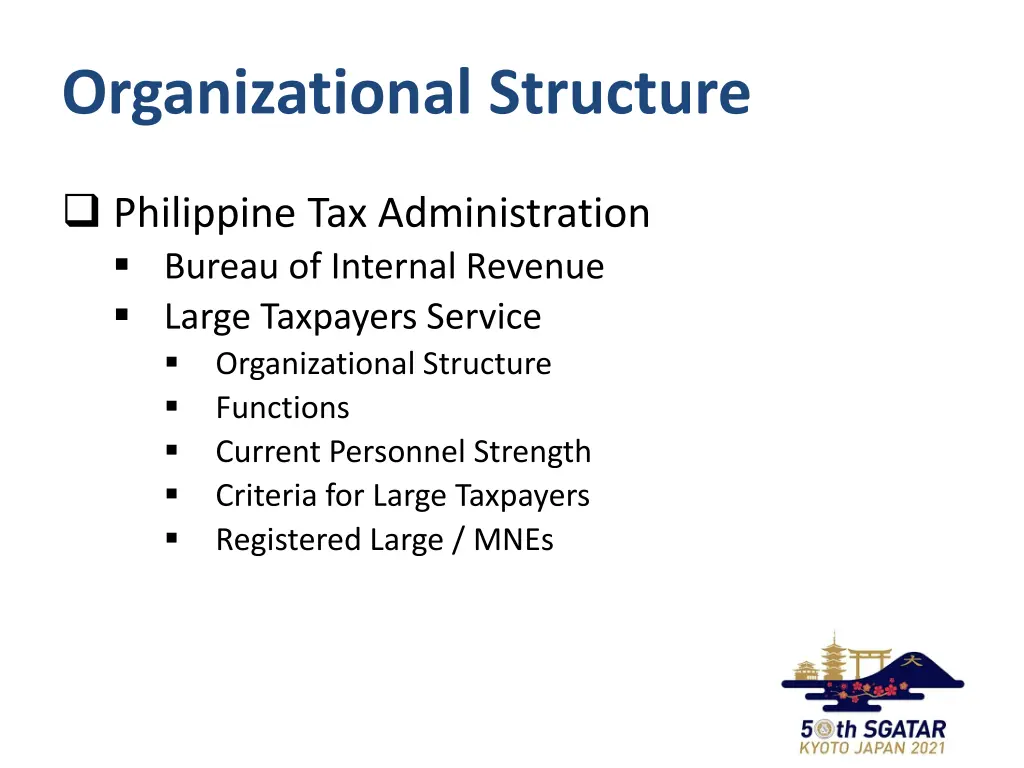 organizational structure