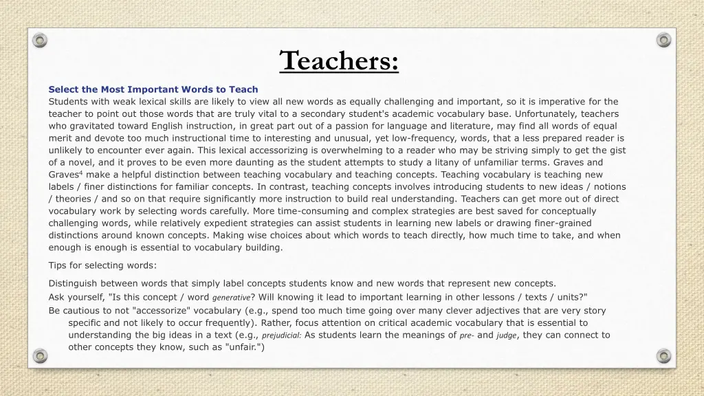 teachers