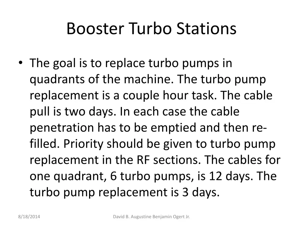 booster turbo stations