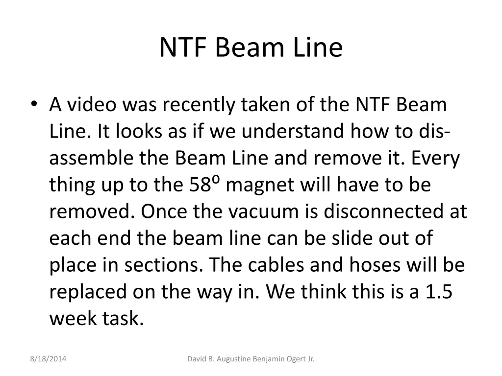 ntf beam line