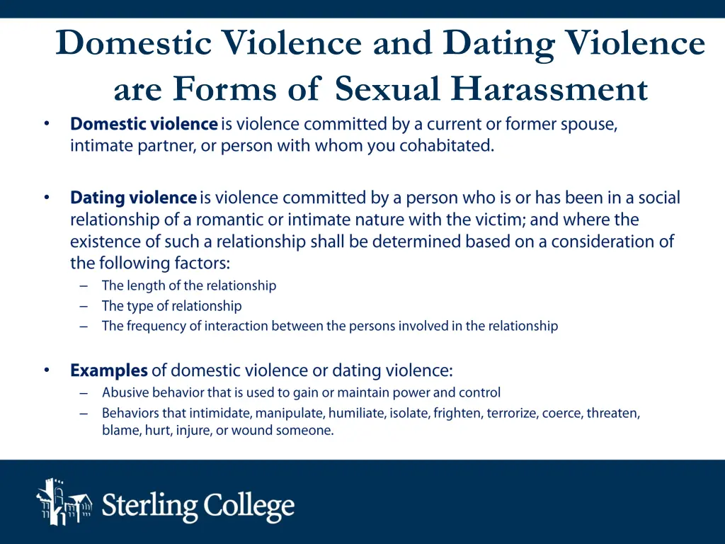 domestic violence and dating violence are forms