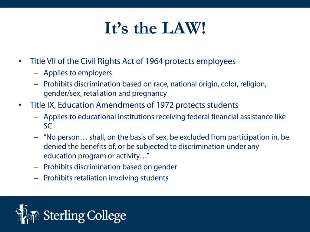 it s the law