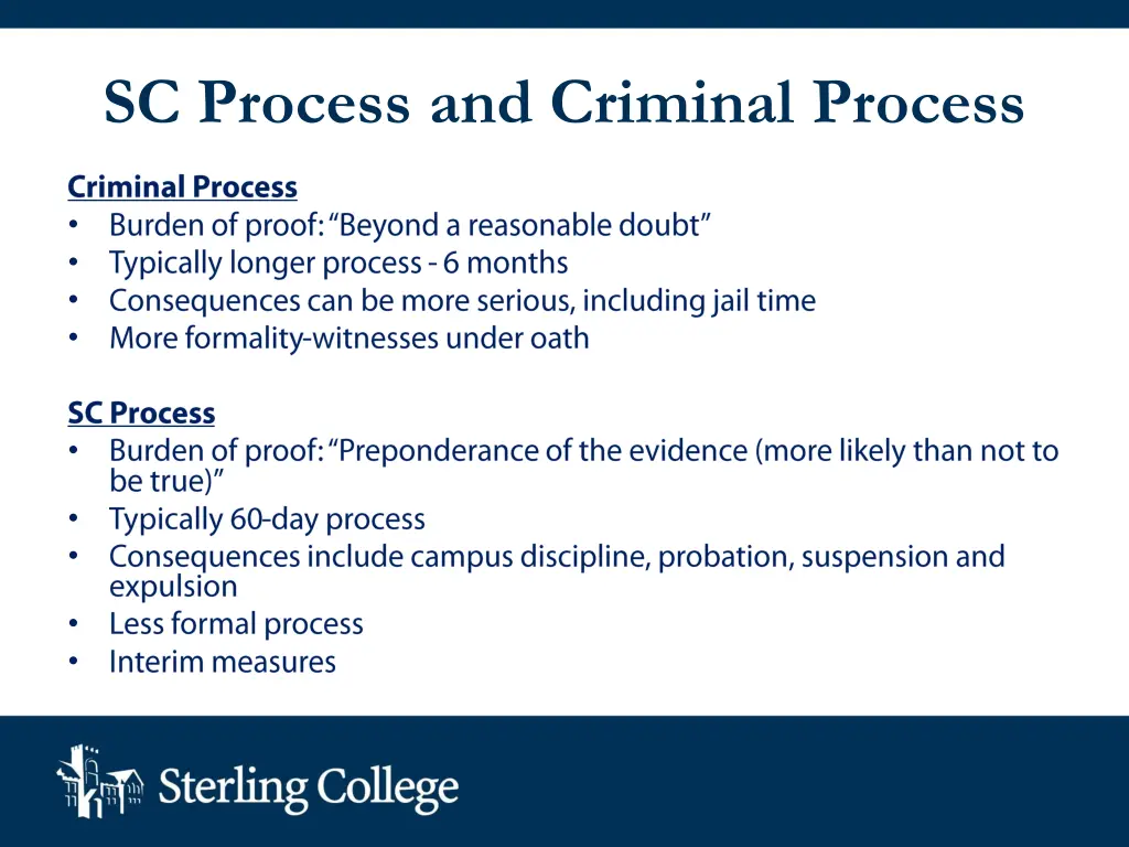sc process and criminal process