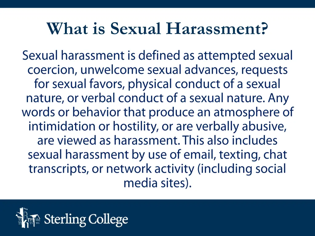 what is sexual harassment