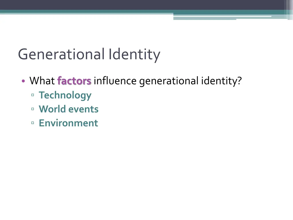 generational identity