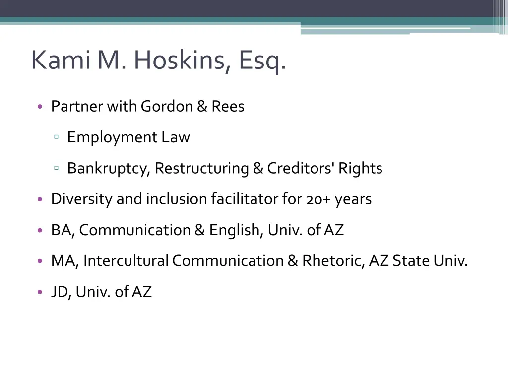kami m hoskins esq